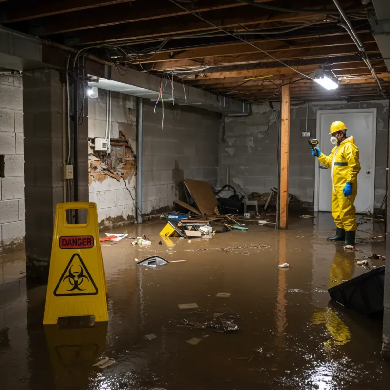 Flooded Basement Electrical Hazard in Kitty Hawk, NC Property